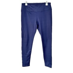 Manduka Cropped Leggings High Waisted Yoga Lounge Purple Large Gym Essentials